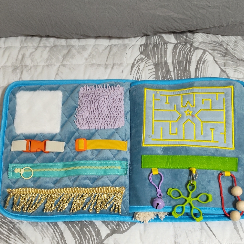 Fidget Book Interactive Sensory Activity for Infants/Seniors